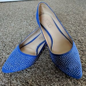 BCBG Blue Speckled Flats